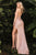 Ruched Fitted Sequin Evening Gown CH225