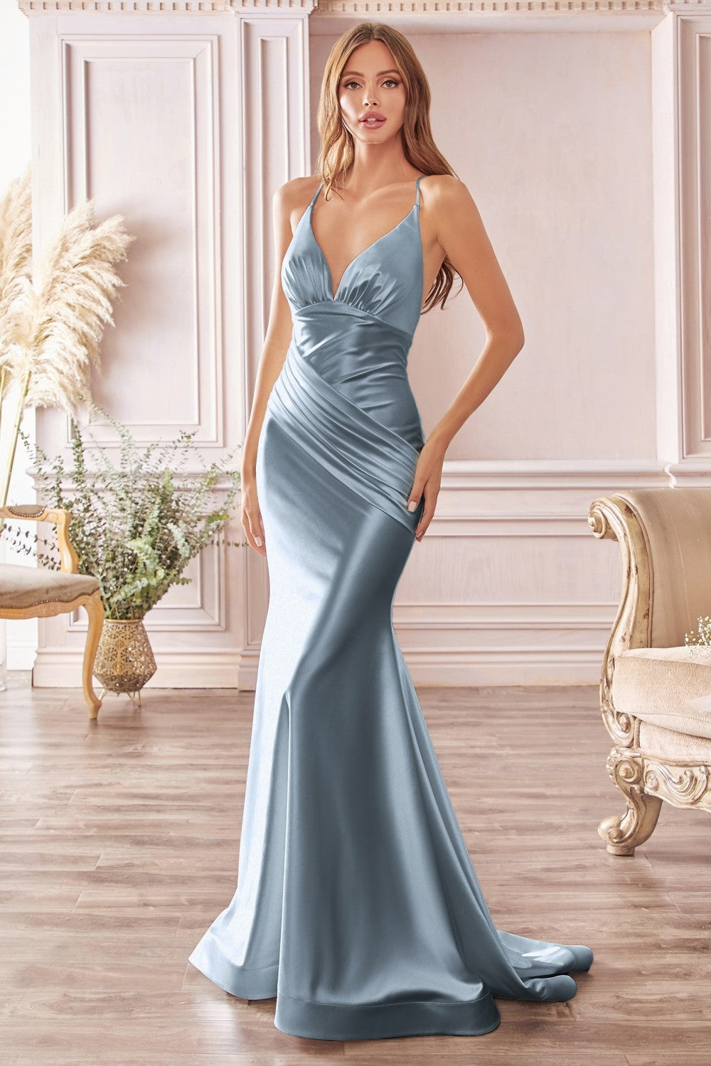 Dusty Blue Maxi Dress - One-Shoulder Dress - Pleated Maxi Dress - Lulus