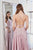 Scoop Neckline Satin Long A-Line Gown CJ527