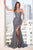 Fitted Sequin Corset Evening Gown CM317
