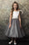 Satin and Tulle Two-Tone Flower Elegant Girl Dress