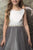 Satin and Tulle Two-Tone Flower Elegant Girl Dress