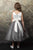 Satin and Tulle Two-Tone Flower Elegant Girl Dress