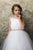 Satin Top Dress with Beaded Applique Tulle Skirt Girl Dress 266IV