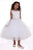 Satin Top Dress with Beaded Applique Tulle Skirt Girl Dress 266IV