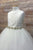 Satin Top Dress with Beaded Applique Tulle Skirt Girl Dress 266IV