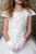 Cap Sleeves  Satin and Tulle Skirt  Communion Flower Girl Gown 331