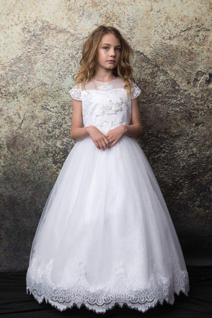 Matchinglook White Flower Girl Dress