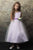 Satin and Tulle Flower Elegant Birthday Party Girl Dress 208A