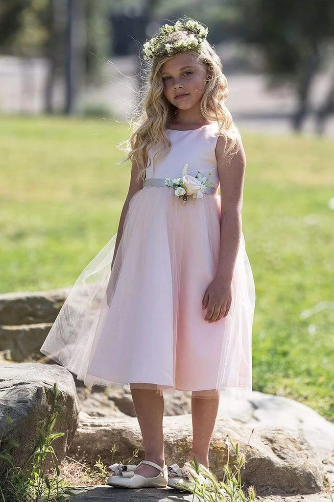 Satin and Tulle Flower Elegant Birthday Party Girl Dress 208A 6 / Blush (MistyRose) / Rhinestone Satin Satin and Tulle Flower Elegant Birthday Party Girl Dress 208A 6 / Blush (MistyRose) / Rhinestone Satin