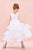 Multi Tiered  Tulle Skirt with Hand Beaded 3D applique on top flower girl  dress 324