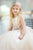 3D Applique Top Satin and Organza Skirt Children dress