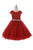 Holiday Sleeve Satin Dress with Tulle Skirt 452