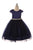 Holiday Sleeve Satin Dress with Tulle Skirt 452