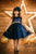Holiday Sleeve Satin Dress with Tulle Skirt 452