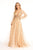 Sequin and Glitter Embellished A-Line Long Dress GL3001