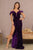 Plunging Neckline Sequin and Feather Embellishment Mermaid Gown GL3149