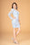 One-shoulder Asymmetric Sequin  Short Dress  Feather Embellishment GS3092