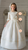 In Stock Size 8 Elegant  French Sleeves Beige Stripes  Spanish Communion Gown Marla K199