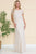 Embroidered Floral Natural Waistline Long Dress By Amelia Couture IN004