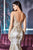 V-Neckline Glitter Embellishment Long Gown J810B