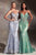 V-Neckline Glitter Embellishment Long Gown J810A