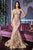 V-Neckline Glitter Embellishment Long Gown J810A