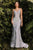 V-Neckline Glitter Embellishment Long Gown J810B
