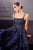 Sleeveless Glitter Print Embellishment A-Line Gown J840