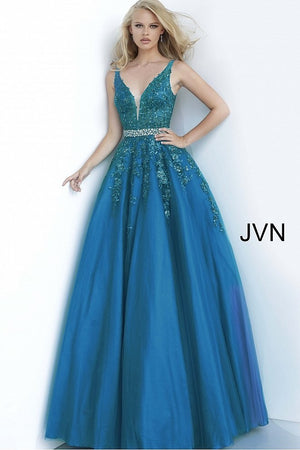 ON SALE SIZE 10 Jovani 00925 Floral Embroidered Prom Ballgown