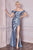 Off-the-Shoulder Satin Floor Bridesmaid or Evening  Gown KV1056