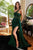 Asymmetrical Neckline Sequin Embellishment Evening Gown KV1071
