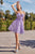 Strapless Floral Glitter Appliques Short Gown KV1089