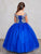 Off-the-Shoulder Gold Lace Red Ball Gown 7024R
