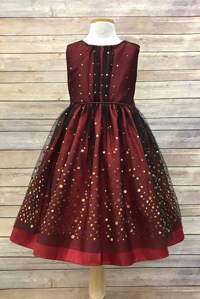 Taffeta Sequin Holiday Dress